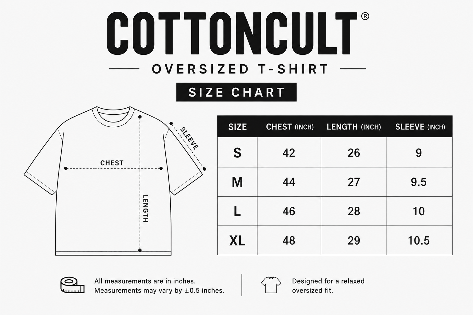 COTTONCULT CUT&SEW OVERSIZED TSHIRT